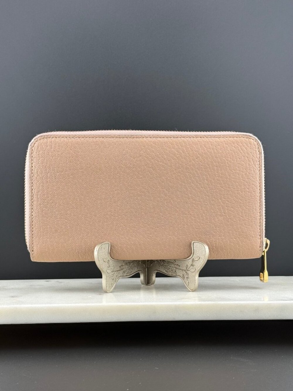 Authentic Chloe Drew Flap Wallet Pink Leather, Gold Hardware, Zip Wallet - Picture 2 of 14